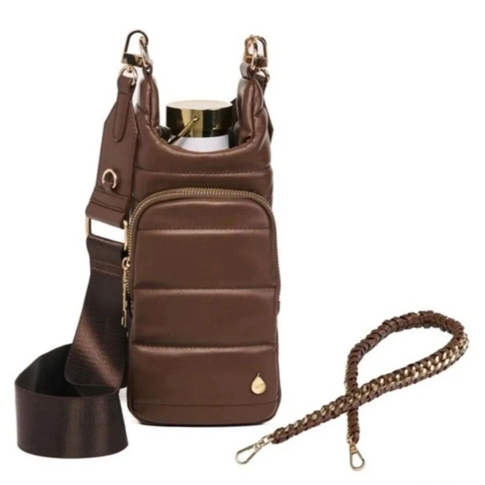 Wanderfull Brown Mocha Vegan Leather Hydrobag Crossbody Bag